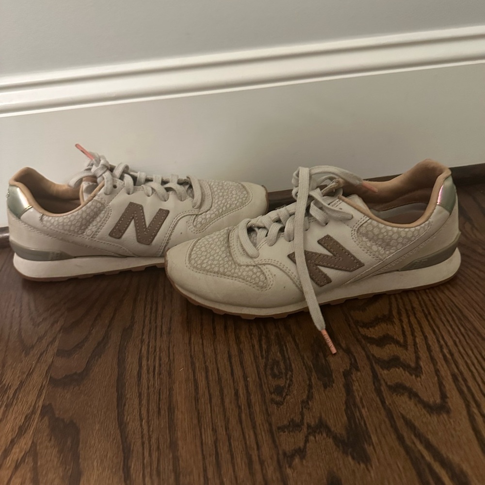 New Balance Beige and Tan Sneakers - Picture 3 of 5